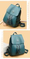 Mochila antirrobo de cuero suave de alta calidad para mujer, bolso de hombro informal, bolso escolar de gran capacidad, a la mod - details 6