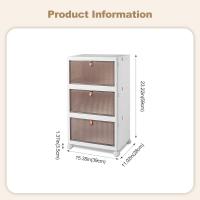 Caja de almacenamiento de plástico plegable, gruesa y duradera, transparente, apilable con tapas y ruedas, para dormitorios, salas de estar, coche - details 9
