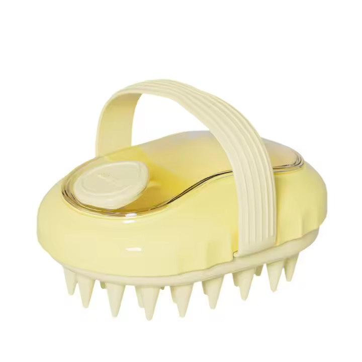 Cómodo cepillo de masaje para mascotas, portátil, eliminación de manchas, baño, cepillo para masaje del cuero cabelludo, Gel de ducha recargable, limpieza profunda - 1