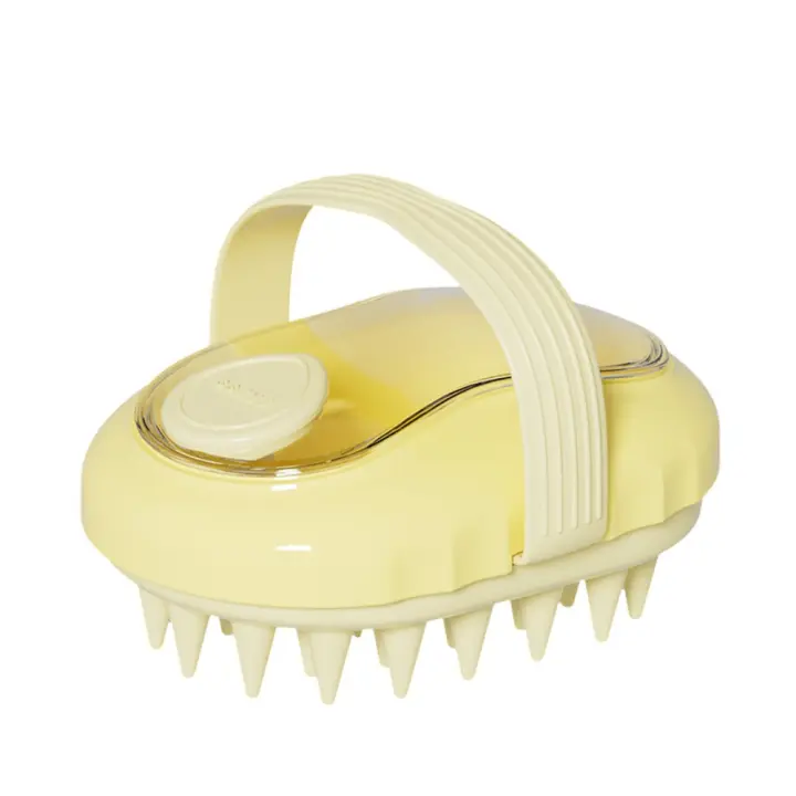 Cómodo cepillo de masaje para mascotas, portátil, eliminación de manchas, baño, cepillo para masaje del cuero cabelludo, Gel de ducha recargable, limpieza profunda - 1