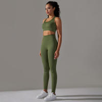 Hamidou-Conjunto de Yoga sin costuras para mujer, ropa deportiva para gimnasio, sujetador de entrenamiento, mallas de cintura alta para correr, traje para Fitness - details 14