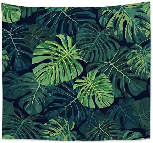 Tapestry Wall Hanging Tapestries Decor Living Room Home Bedroom House Decoration Green Plant Tropical Jungle Corner Freshness & Natural Style Home Decorations - 1