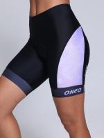 Pantalones cortos de ciclismo ONEO para mujer - Cintura alta, asiento absorbente de impactos, acolchado de silicona 3D, nailon/spandex transpirable, diseño de bloques de color para montar al aire libre, pantalones cortos de ciclista - details 0