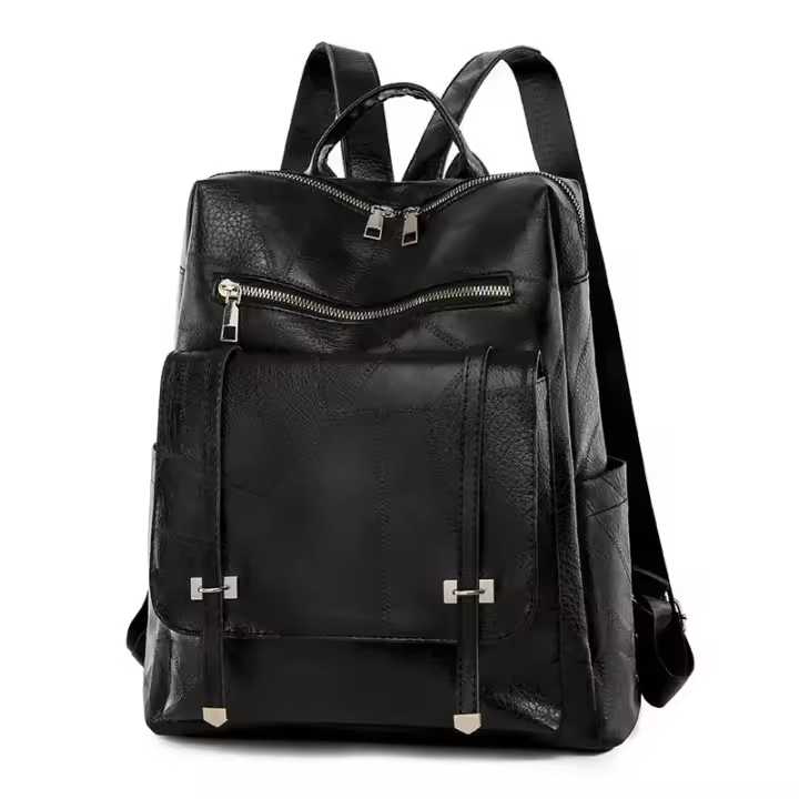 Bolso vintage para mujer, mochila de cuero de gran capacidad para viajes diarios, mochila para mujer, compras - 1