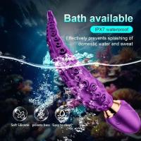 Octopus Tentacle Vibrador Anal Femenino Punto G Clítoris Estimulación Vagina 360 °   Rotación juguetes sexuales mujeres silicona consolador masturbación - details 4