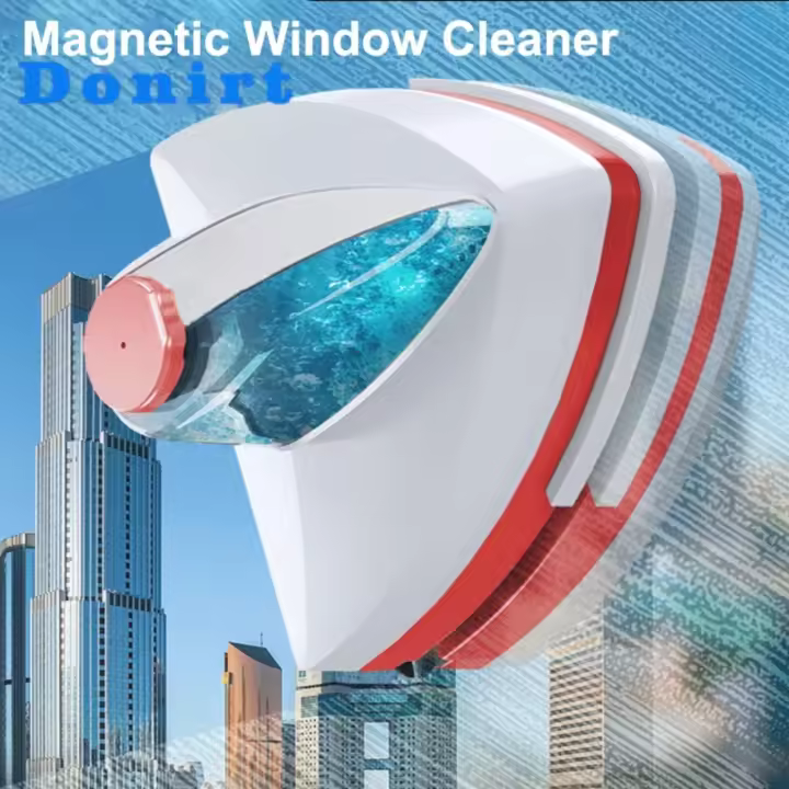 Cepillo magnético para limpieza de ventanas, limpiador automático de doble cara, descarga de agua, herramientas para el hogar - 1