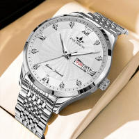 Reloj de cuarzo luminoso impermeable simple de Moda para hombres de negocios - details 4