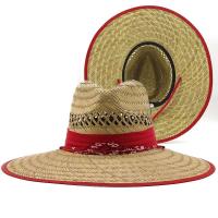 Simple trabajo hecho a mano mujeres hombres playa sombrero para el sol al aire libre ancho Jazz Panamá paja salvavidas mujeres sombrero de verano - details 3