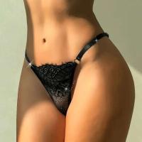 Ropa interior erótica sexy transparente para mujer, Tanga Ense de cintura alta, ropa interior hueca - details 4