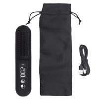 Peine alisador de cabello, cepillo alisador de pelo portátil inalámbrico, pantalla LED, recargable, antiescaldaduras para el hogar - details 8