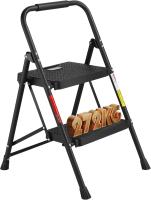 Escaleras Plegables de 3 Escalones, Capacidad de 272KG con Pedales Antideslizantes Anchos, Taburete Escaleras de Mano de Acero, Manubrio de Esponja, Uso en Interiores y Exteriores, Negro - details 58
