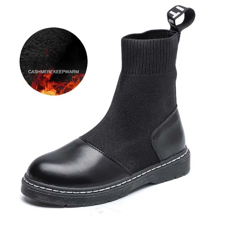 Nuevo estilo británico para niña, botines cortos de suela blanda, botines de tubo bajo con punta redonda para niñas - 1