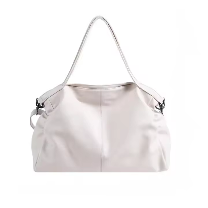 Bolso De Hombro Negro Grande Para Mujer, Bolso De Compras Grande, Bolso Cruzado De Cuero Suave De Alta Calidad Y Color Sólido, Bolso De Viaje Para Mujer - 1
