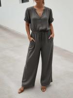Top holgado sin mangas de lino y algodón para mujer, pantalones de pierna ancha, conjunto de dos piezas, informal de tres piezas - details 4