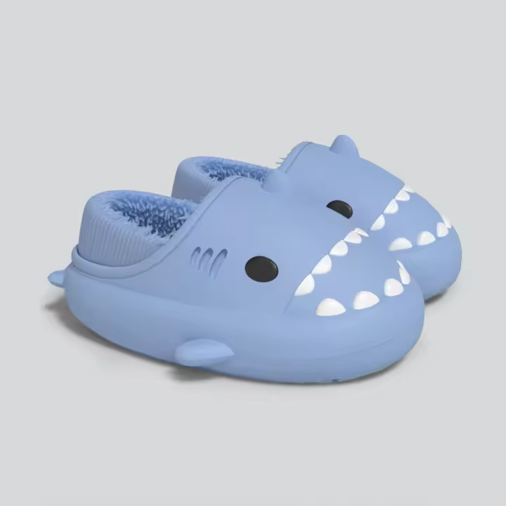 Pareja de zapatillas de algodón de invierno con suela de EVA suave, apiladas, cálidas y esponjosas. - 1