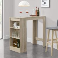 Elegante Mesa de Bar de Bistro 110 x 50 x 103cm Barra de Cocina Alta con 3 Estantes - details 13