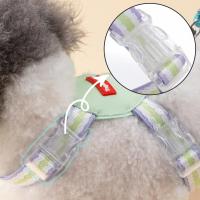 Conjunto de arnés y correa ajustables para perros, chaleco para caminar para mascotas transpirable multicolor con cuerda de tracción, correa para el pecho para perros para todas las estaciones - details 10