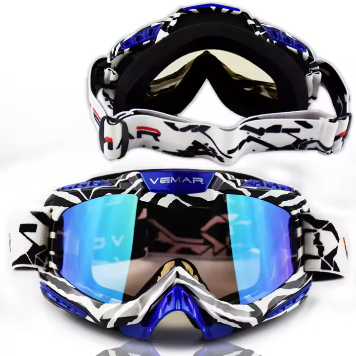 Casco Off-road VEMAR Gafas de Motocross con Protección UV Flexibilidad y Alta Resistencia - 1