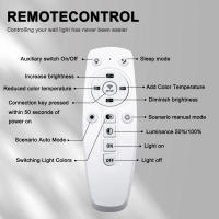 Lámpara de pared con atenuación y Control remoto de 2,4G, luz LED de pared de 16W, lámparas de pared modernas, luces de pared interiores que incluyen placa LED de 110V-260V para - details 2