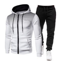Sudadera deportiva con capucha y cremallera para hombre y mujer, traje de chándal de lunares de terciopelo, estilo de otoño e invierno - details 2
