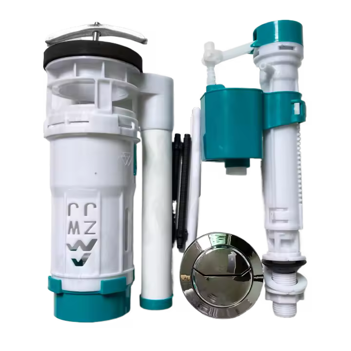 Juego de válvula de llenado de inodoro universal, nivel de agua ajustable, rendimiento silencioso y a prueba de fugas, con ventosa para una fácil instalación, para inodoros estándar y de alta eficiencia, no requiere electricidad - 1