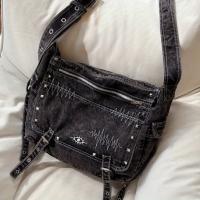 Bolso de Hombro Bordado Artístico Vintage Estilo Coreano Versátil y Moderno Cierre de Cremallera - details 3