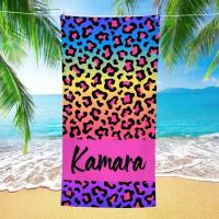 Toalla de playa con nombre personalizado, toallas de viaje ligeras, mochilero, absorbente, de secado rápido, venta de verano, pedido al por mayor para invitados de boda - details 4