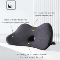 Ortesis viscoelástica para respaldo de coche, asiento, silla, oficina, siesta, almohadilla de masaje negra - details 9