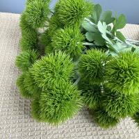 Bola Artificial de crisantemo de 6 cabezas, ramo de bolas de pelo artificiales de tacto Real de plástico, flores falsas realistas, decoración del banquete de boda - details 6