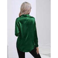 Camisa de satén para mujer, blusa de manga larga, nuevo estilo primavera/verano, ropa de mujer - details 83