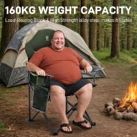 Silla Camping 150kg Alta Silla Plegable Camping Acolchada Resistente Sillas Jardin Respaldo Silla Playa Plegable Alto con Bolsillo y Portavasos Sillas Terraza Exterior Silla Director - details 22
