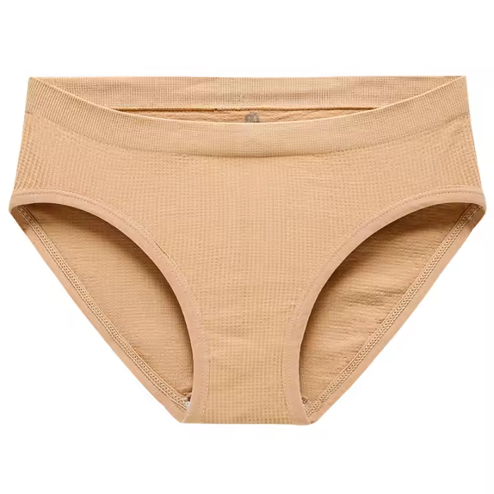 Ropa interior de algodón para mujer, bragas triangulares simples y transpirables de cintura media para niña - 1