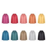 Chaqueta de plumón ultraligera para mujer, Abrigo con capucha, sombrero desmontable, 7xl talla grande, Invierno - details 1