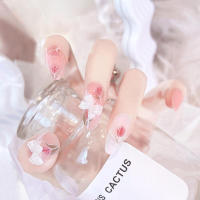Esmalte de uñas postizas brillantes de 24 piezas, material seguro para resaltar las manos delicadas - details 4
