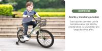 Bicicleta Infantil BMX de 18 Pulgadas para Niños de 6 a 12 Años con Ruedas Auxiliares y Canasta - details 1