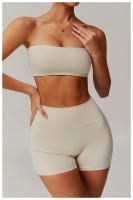 Ropa interior con corpiño antiflacidez para mujer, Tops deportivos de una pieza sin tirantes, ropa interior deportiva nublada, ropa ajustada para gimnasio y Yoga - details 11