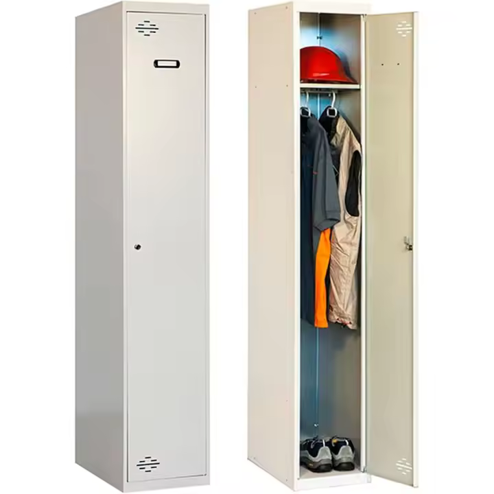 Taquilla Vestuario Metálica 1 Puerta Incluye Llave 1800x300x500 mm Gris Simonlocker - 1