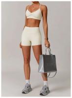 Ropa deportiva de yoga de alta elasticidad para mujer, pantalones cortos absorbentes, pantalones push-pull, monos para ciclismo, jogging y fiesta - details 13