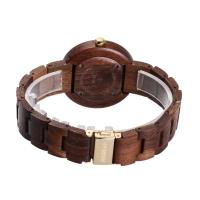 (Italia 2025 Novedades) reloj de madera de alta calidad para hombre - Diseño Único en Nogal Macizo, Movimiento MIYOTA Japonés, Pulsera de Madera Natural con Cierre Acero, Esfera Mineral 34mm, Ideal para Regalos de Lujo y Estilo Minimalista - details 2