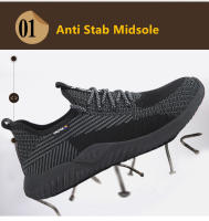 Zapatos de Seguridad Ligeros y Transpirables para Trabajo Zapatillas de Pisa Firme con Punta de Acero Anti-Deslizantes para Hombres - details 2