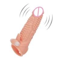 Empaque privado SEXY Extensor Realista Anillo Vibrador Funda para Pene Aumento Retraso de Eyaculación Condón Reutilizable Juguetes Sexuales para Hombres - details 8