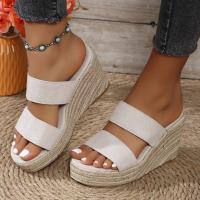 zapatos de zapatilla de tacón de cuña de verano para mujer - details 0
