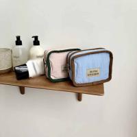 Bolsa de cosméticos portátil de Color contrastante, billetera de estilo coreano, monedero de Color sólido, bolsa de almacenamiento de pañuelos sanitarios suave y ligera - details 8