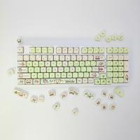 Sublimación keycap MOA muy lindo panda verde lindo teclado mecánico keycap PBT para 68/87/98/ 104 / 108 teclas（Teclado no incluido) - details 8
