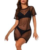 Camisón Sexy para mujer, lencería transparente, ropa de dormir transparente, camisa Sexy, pijama para mujer, conjunto de lencería transparente sólido, lencería - details 1