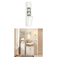 SoBuy Armario de Baño Mueble Baño Auxiliar Organizador con 1 Comportamiento Abierto y 2 Puertas 70 x 35 x 90 cm Blanco BZR121-W ES - details 12