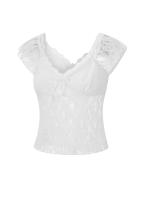 Hirigin-Tops cortos Ence para mujer, camisetas de moda con manga con capucha y cuello en forma de corazón, blusas Vintage de verano - details 2