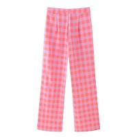 BUNO-2025 invierno nueva moda mujer elegante Casual a cuadros algodón abrigo chaqueta pantalones traje estilo europeo americano. - details 6