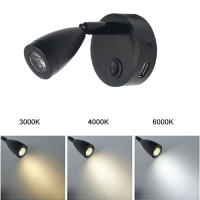 Luz LED de lectura para Interior de RV, foco con puerto USB de 5V y 2A, 12V y 24V, 2W, para barco, yate, caravana, remolque, dormitorio, 3 colores - details 6