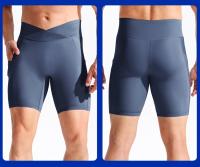 Pantalones deportivos elásticos transpirables para hombres con bolsillo, pantalones de compresión de secado rápido para entrenamiento al aire libre, ciclismo y carrera - details 24